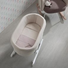 Люлька-гойдалка Micuna Nacelle White/Beige для дитини від народження до 9 кг, Еко-шкіра